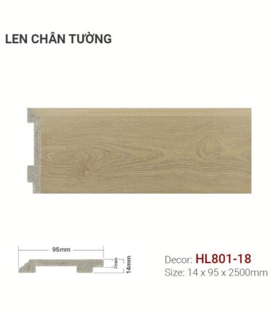 Len Chân Tường Nhựa Cao 95mm HL801-18