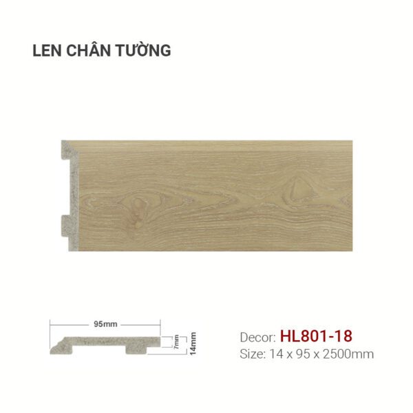 Len Chân Tường Nhựa Cao 95mm HL801-18
