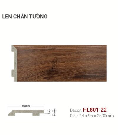 Len Chân Tường Nhựa Cao 95mm HL801-22