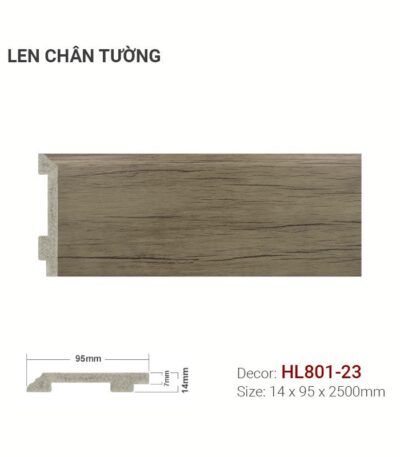 Len Chân Tường Nhựa Cao 95mm HL801-23