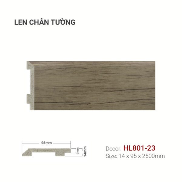 Len Chân Tường Nhựa Cao 95mm HL801-23