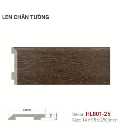 Len Chân Tường Nhựa Cao 95mm HL801-25