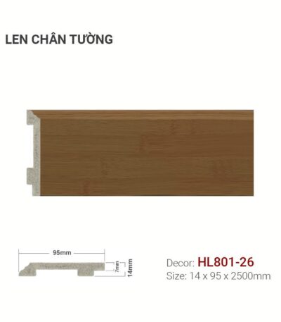 Len Chân Tường Nhựa Cao 95mm HL801-26