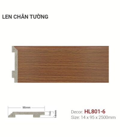 Len Chân Tường Nhựa Cao 95mm HL801-6