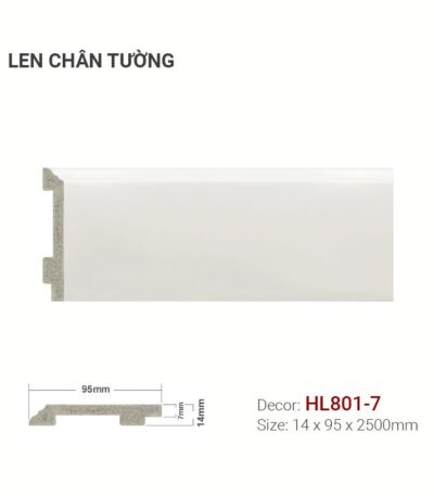 Len Chân Tường Nhựa Cao 95mm HL801-7