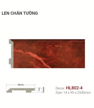 Len Chân Tường Nhựa Cao 95mm Giả Đá HL802-4