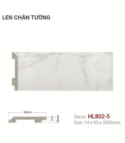 Len Chân Tường Nhựa Cao 95mm Giả Đá HL802-5