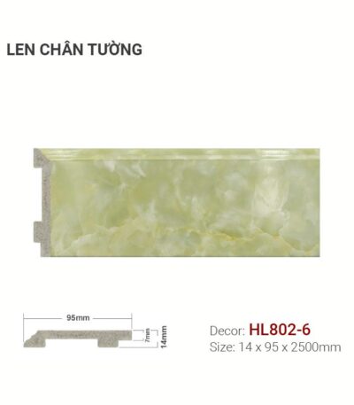 Len Chân Tường Nhựa Cao 95mm Giả Đá HL802-6