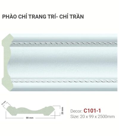 Phào Chỉ Trang Trí Cổ Trần C101-1