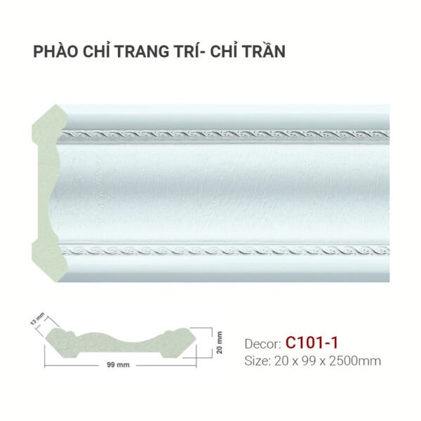 Phào Chỉ Trang Trí Cổ Trần C101-1