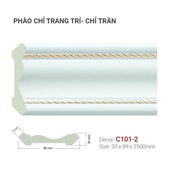 Phào Chỉ Trang Trí Cổ Trần C101-2