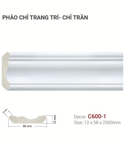 Phào Chỉ Trang Trí Cổ Trần C600-1