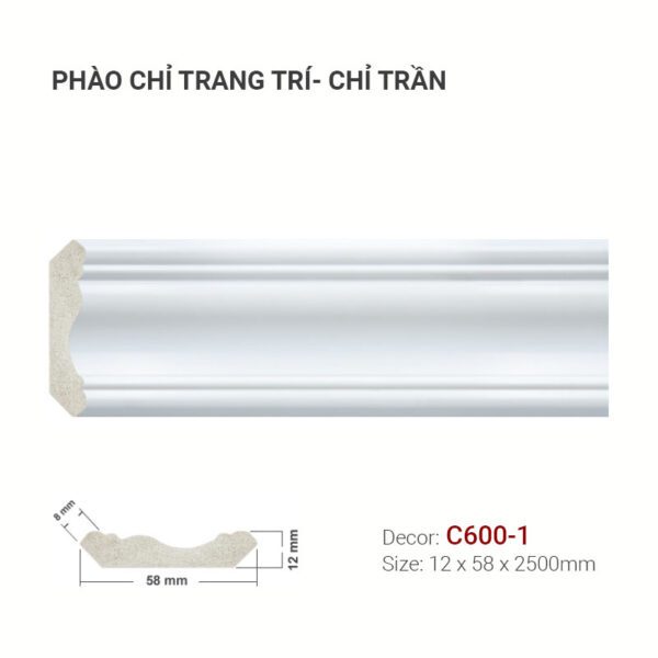 Phào Chỉ Trang Trí Cổ Trần C600-1