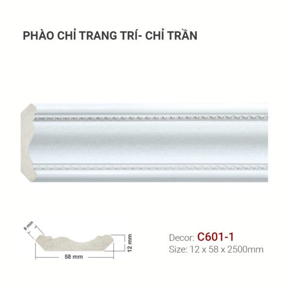 Phào Chỉ Trang Trí Cổ Trần C601-1