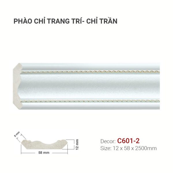 Phào Chỉ Trang Trí Cổ Trần C601-2