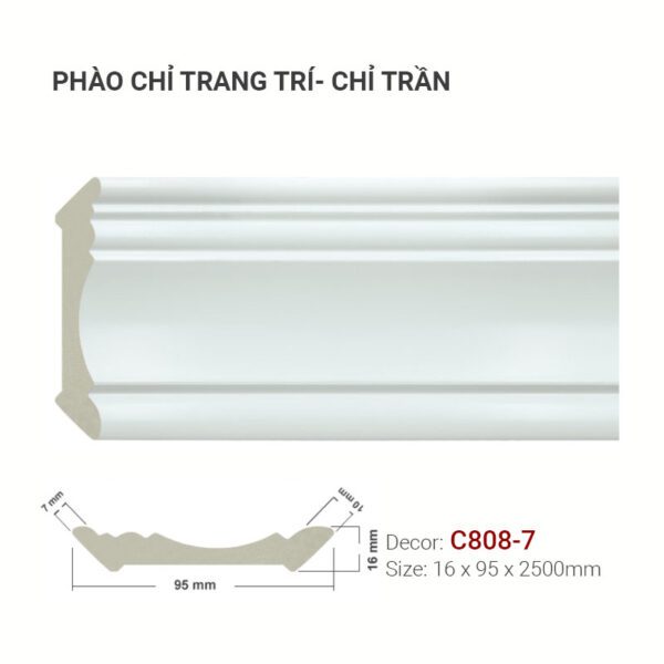 Phào Chỉ Trang Trí Cổ Trần C808-7