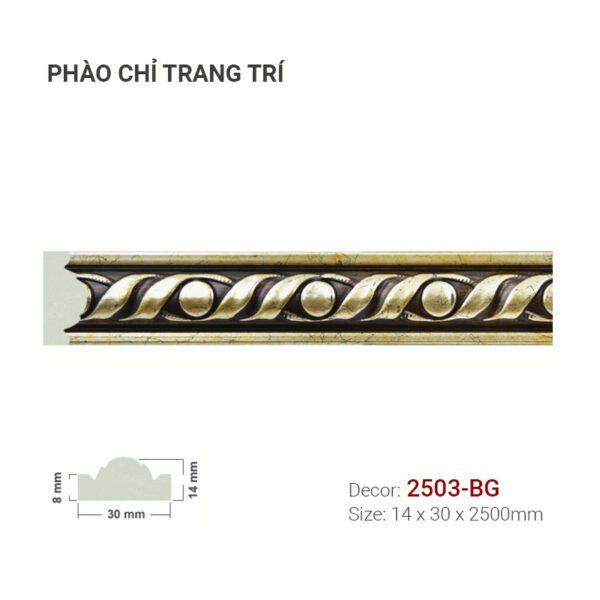 Phào Chỉ Trang Trí Khung Tranh 2503-BG