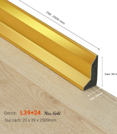 Len Chân Tường Cao 39mm L39 màu gold