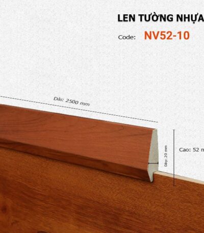 Len Chân Tường Nhựa Cao 52mm NV52-10