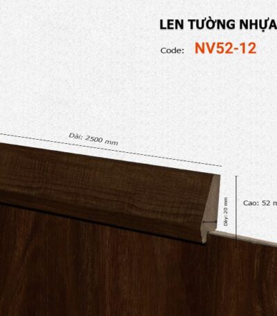 Len Chân Tường Nhựa Cao 52mm NV52-12