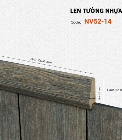 Len Chân Tường Nhựa Cao 52mm NV52-14