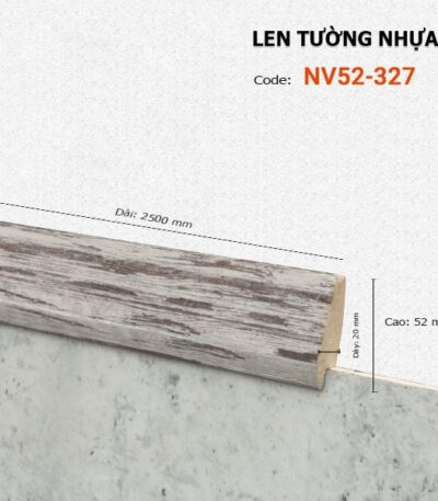 Len Chân Tường Nhựa Cao 52mm NV52-327