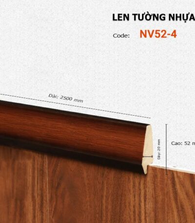 Len Chân Tường Nhựa Cao 52mm NV52-4