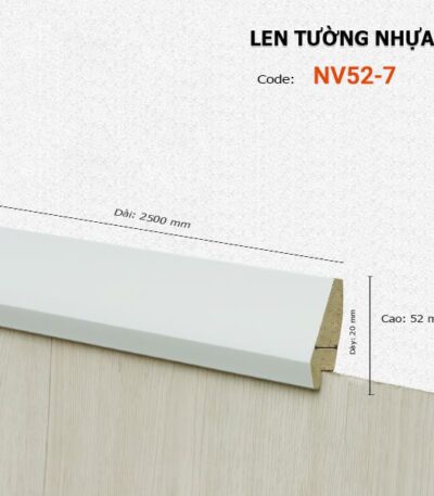 Len Chân Tường Nhựa Cao 52mm NV52-7
