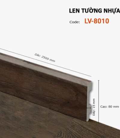 Len Chân Tường Nhựa Cao 80mm LV-8010