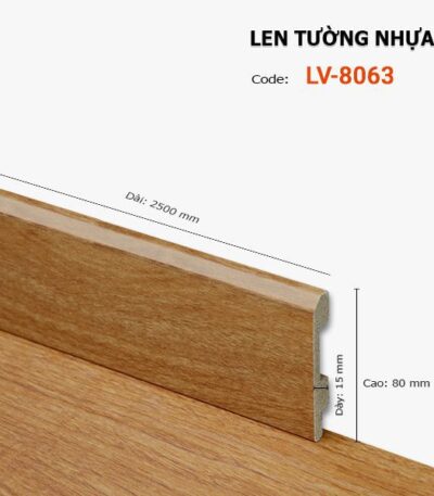 Len Chân Tường Nhựa Cao 80mm LV-8063