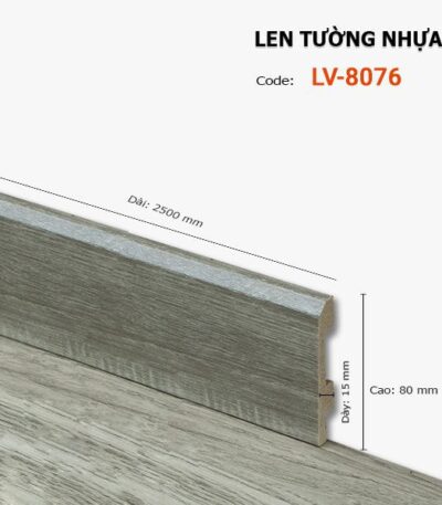 Len Chân Tường Nhựa Cao 80mm LV-8076