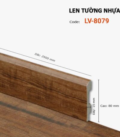 Len Chân Tường Nhựa Cao 80mm LV-8079