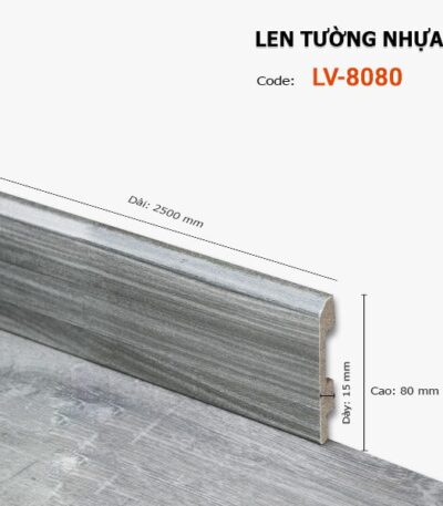 Len Chân Tường Nhựa Cao 80mm LV-8080