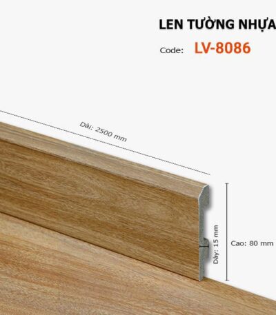 Len Chân Tường Nhựa Cao 80mm LV-8086