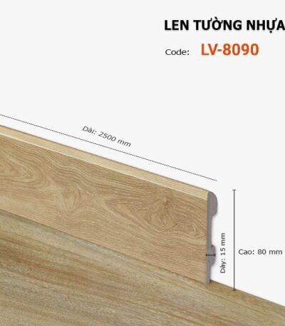Len Chân Tường Nhựa Cao 80mm LV-8090