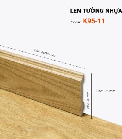 Len Chân Tường Nhựa Cao 95mm K95-11