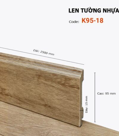 Len Chân Tường Nhựa Cao 95mm K95-18
