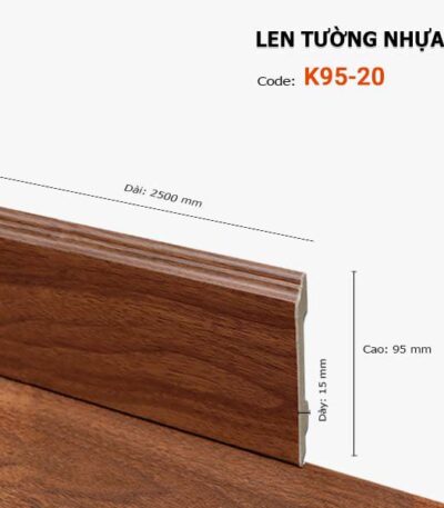 Len Chân Tường Nhựa Cao 95mm K95-20