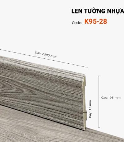Len Chân Tường Nhựa Cao 95mm K95-28
