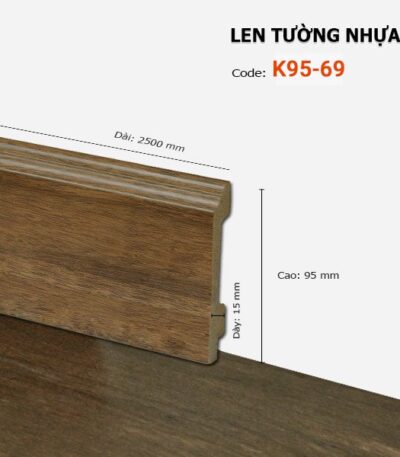 Len Chân Tường Nhựa Cao 95mm K95-69