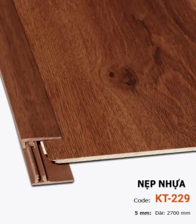 Nẹp Nhựa Kết Thúc Sàn Nhựa 5mm KT-229-5