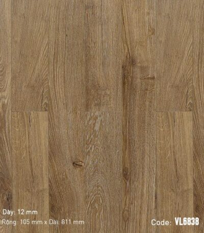 Sàn Gỗ Công Nghiệp 3K-Vina 12mm Bản Nhỏ VL6838