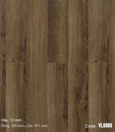 Sàn Gỗ Công Nghiệp 3K-Vina 12mm Bản Nhỏ VL6886