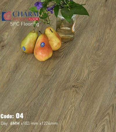 Sàn Nhựa Hèm Khóa Charm 6mm Vân Sần CharmSPC-04