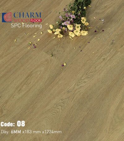 Sàn Nhựa Hèm Khóa Charm 6mm Vân Sần CharmSPC-08