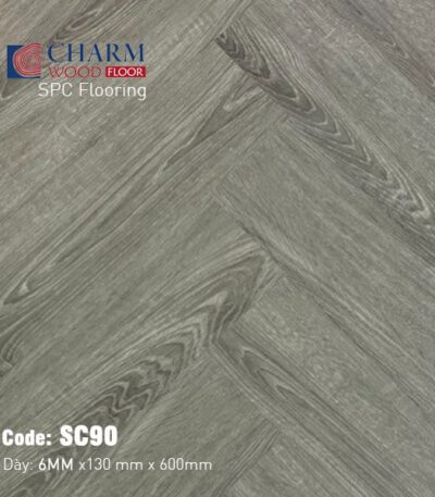 Sàn Nhựa Hèm Khóa Charm 6mm Xương Cá SC90