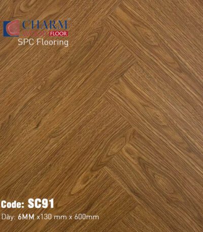 Sàn Nhựa Hèm Khóa Charm 6mm Xương Cá SC91