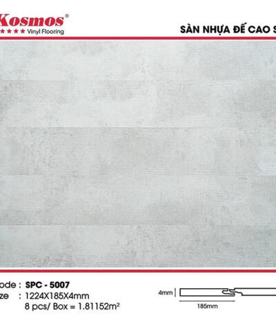 Sàn Nhựa Hèm Khóa Kosmos 4mm Đế Cao Su SPC-5007