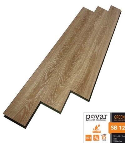 Sàn Gỗ Công Nghiệp Povar 12mm Bản Nhỏ SB1206