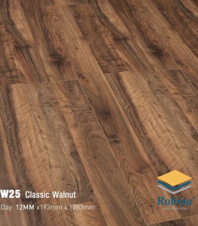 Sàn Gỗ Công Nghiệp Robina 12mm Bản Lớn W25